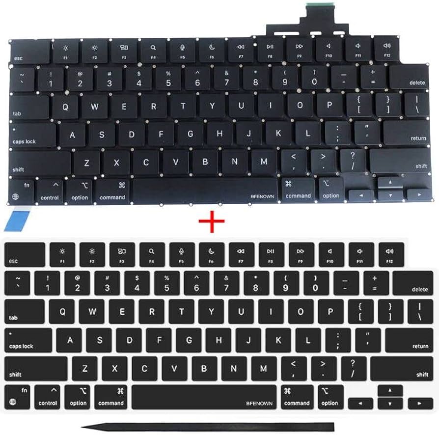 Amazon.com: Bfenown Replacement US Keycaps Keyboard for MacBook